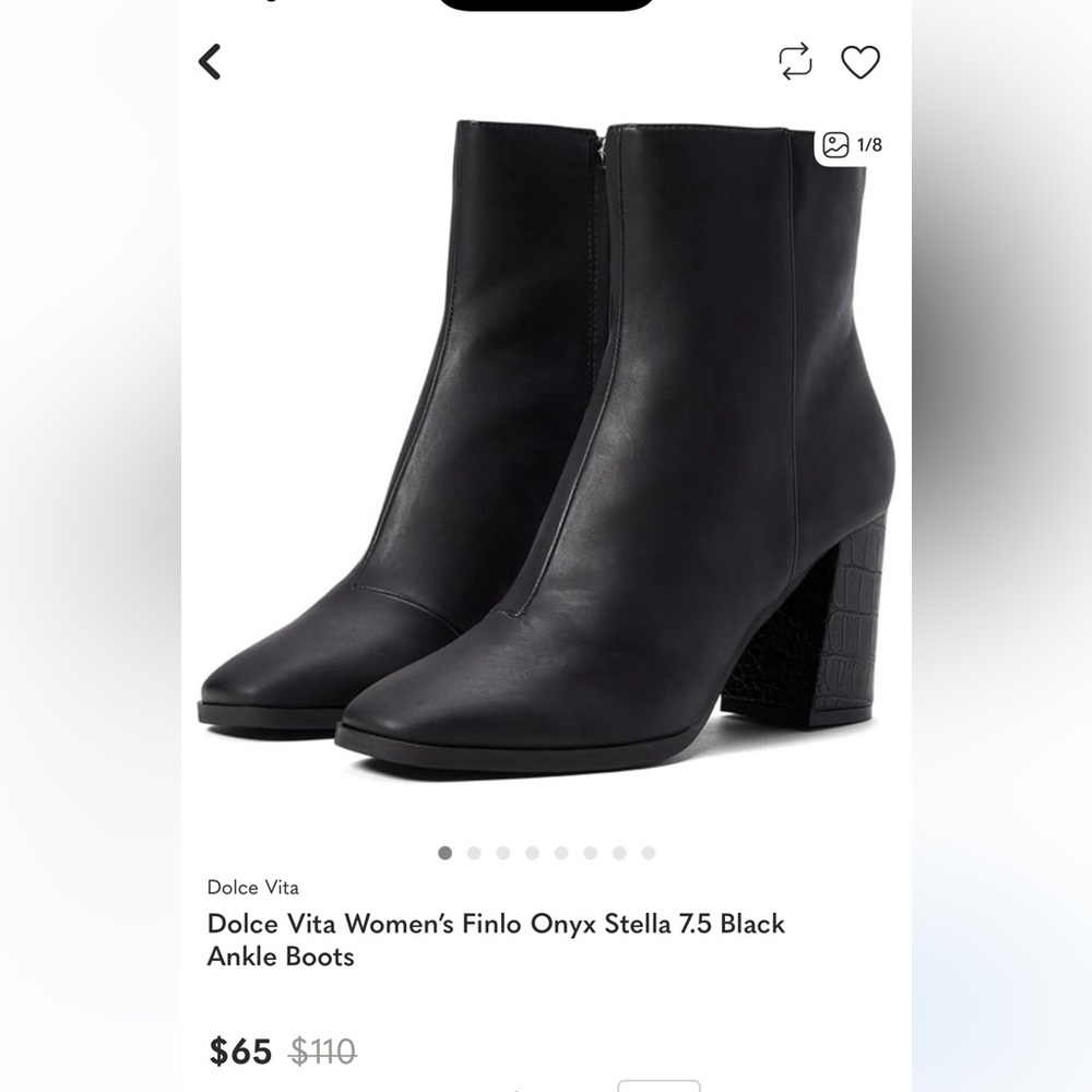 Dolce Vita Finlo Onyx Ankle Booties size 9.5